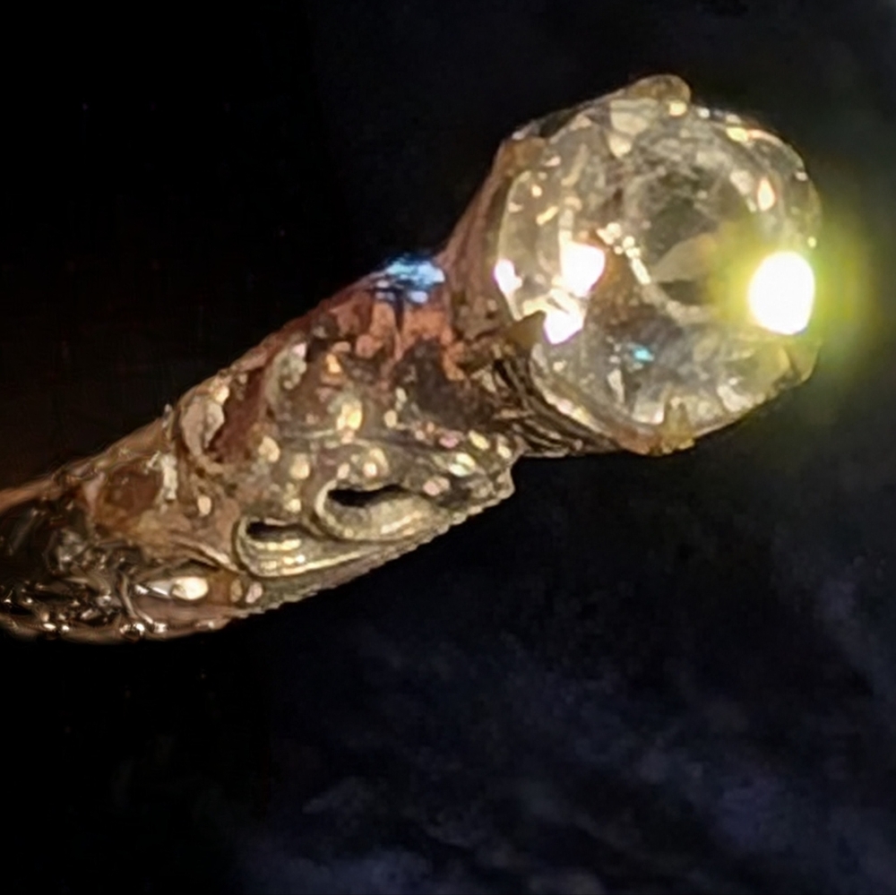 Vintage Silver NEMCO Solitaire Ring